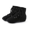 Children Leather Jazz Dancing Shoes High Heel Leather Lace-up Jazz Yoga Ballet Shoes (Little Kid/Big (Black, 5 Big Kids) view 2