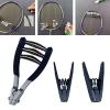 Stringing Clamp 3 Spring Sports Starting Clamp for Tennis and Badminton Racket, Black view 3