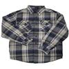 AIRNINE Men's Heavy Weight Quilted Lined Plaid Flannel Shirt Jacket (S to 5XL) (Navy/Grey_1128, Small) view 4