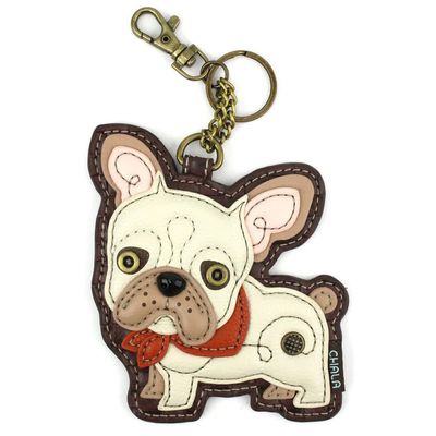 Chala Pal French Bulldog Vegan Leather Key Fob/Coin Purse