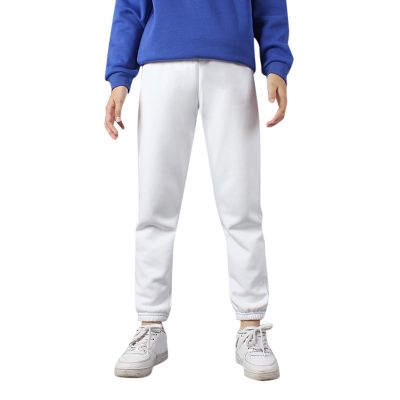 Boys Girls Active Pants Jogger Sweatpants with Pockets Kids Trousers Casual Solid Pants Oversized (White, 8-9 Years)