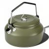 VEADOOLLY Camping Kettle Camp Tea Coffee Pot, 1L Stainless Steel Outdoor Campfire Camp kettle, Portable Lightweight Teapot Fast Heating Boiling Water, Ideal for Hiking Picnic Travel, Green view 1