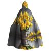 berbo Bouquet of Daffodils Chic Black Hooded Cape - Durable & Comfortable Wear - Unique Gothic & Fantasy Novelty for All Occasions view 1