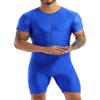 winying Mens One Piece Sleeveless Vest Tank Top Leotard Gymnastics Bodysuit Wrestling Singlet Jumpsuit Royal Blue A Small view 1