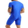 winying Mens One Piece Sleeveless Vest Tank Top Leotard Gymnastics Bodysuit Wrestling Singlet Jumpsuit Royal Blue A Small view 2