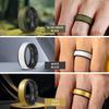 Egnaro Silicone Rings for Men 1/4/5/6/7 Multipack of Breathable Mens Silicone Rubber Wedding Rings Bands - Step Edge view 4