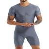 winying Mens One Piece Sleeveless Vest Tank Top Leotard Gymnastics Bodysuit Wrestling Singlet Jumpsuit Dark Grey A X-Large view 1