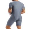 winying Mens One Piece Sleeveless Vest Tank Top Leotard Gymnastics Bodysuit Wrestling Singlet Jumpsuit Dark Grey A X-Large view 3