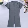 winying Mens One Piece Sleeveless Vest Tank Top Leotard Gymnastics Bodysuit Wrestling Singlet Jumpsuit Dark Grey A X-Large view 4