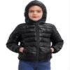 JEATHA Boys Girls Ultra Lightweight Packable Puffer Jacket Kids Windproof Water Resistant Zip Up Hoodie Coats Black 11-12 Years view 1