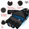 BEAST RAGE Workout Gloves for Men & Women, Weight Lifting Gym Gloves with Palm Protection, Breathable & Lightweight for Cycling, Pull Up (Aqua, L) view 3