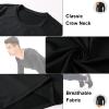 3 Pack Black Compression Shirt Men Long Sleeve Workout GMY Baselayers Sport Running T-Shirts Athletic Dry Fit Football Top view 4