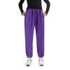 Boys Girls Active Pants Jogger Sweatpants with Pockets Kids Trousers Casual Solid Pants Oversized (Purple, 6-7 Years) view 1