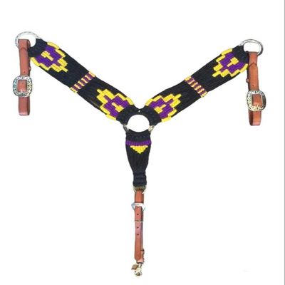 Cheval's Mohair Wool Horse Breast Collar Western Headstall Wool and Leather Riding Equipment and StylishRiding Accessories (MB-42-Full)