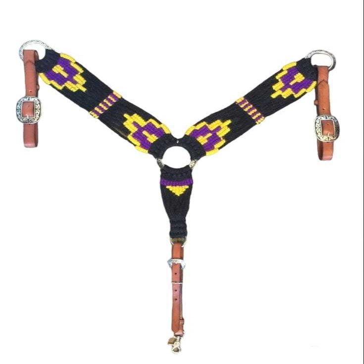 Cheval's Mohair Wool Horse Breast Collar Western Headstall Wool and Leather Riding Equipment and StylishRiding Accessories (MB-42-Full)