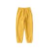 WGRIF Boys Girls Active Pants Jogger Sweatpants with Pockets Kids Trousers Casual Solid Pants Oversized (Yellow, 5-6 Years) view 2