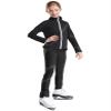 Jizyo Kids Girls Boys Figure Ice Skating Outfits Jacket Outerwear with Practice Leggings Ice Skating Pants Tracksuit Black 10 Years view 2
