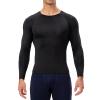 3 Pack Men's Compression Shirt Long Sleeve Workout GMY Baselayers Sport Running T-Shirts Athletic Dry Fit Football Top view 2