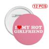 12 PCS Round Badges Heart I Love My Hot Girlfriend Button Pins Funny Badge Button Pins,Buttons Badges Pins for Men Brooch Pins for Women Large view 2