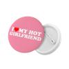 12 PCS Round Badges Heart I Love My Hot Girlfriend Button Pins Funny Badge Button Pins,Buttons Badges Pins for Men Brooch Pins for Women Large view 3