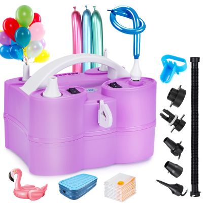 AGPtEK 3-in-1 Air Pump for Inflatables and Balloon Electric Air Balloon Pump 600W for Latex 260Q Foil Balloons with Hose Extension Quick-Fill Inflator Deflator for Air Mattresses, Compression Bags