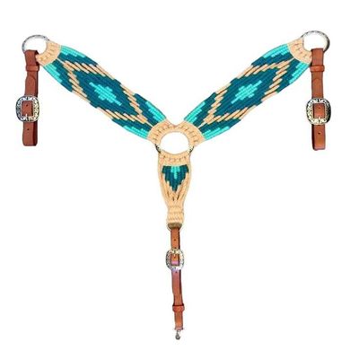 Cheval's International Western Mohair Horse Breast Collar Premium Wool Handmade Equestrian Tack Breast Collar for Horse - Multicolor Design 3, Pony