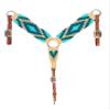 Cheval's International Western Mohair Horse Breast Collar Premium Wool Handmade Equestrian Tack Breast Collar for Horse - Multicolor Design 3, Pony view 1