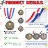 RoundFunny 30 Pcs Award Medals 1st 2nd 3rd Place Medals Metal Winner Trophy Awards Gold Silver Bronze Prizes for Sports Competitions Party, 2 Inches (Classic Color) view 2