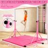 FC FUNCHEER Gymnastics Bar for Kids Ages 3-15, 35" to 60" Adjustable Height, 4FT Wide Base - Professional Kip Bar with 360 Stability & Fiberglass Crossbar, Easy Fold&Solid Design for Home Training view 2