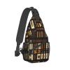 African Mud Cloth Tribal Print Stylish Sling Backpack, Sling Bag,Chest Bag Daypack, for Hiking, Travel, and Business view 3