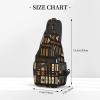 African Mud Cloth Tribal Print Stylish Sling Backpack, Sling Bag,Chest Bag Daypack, for Hiking, Travel, and Business view 4