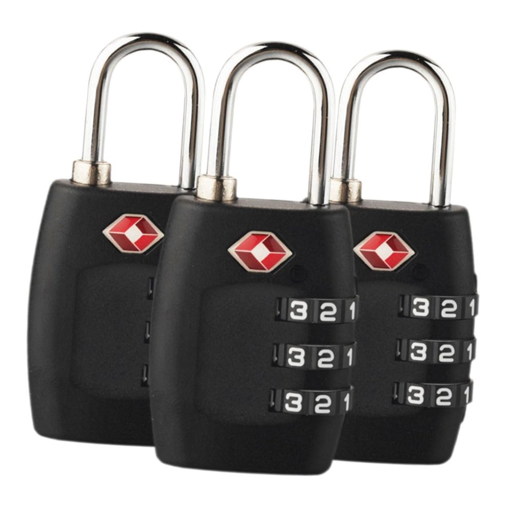 Veemoon 3pcs Combination Padlocks for Luggage Material Personal Password for Travel Suitcases Backpacks Handbags Secure Your Belongings While Traveling