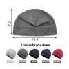 Quacc Unisex Cotton Beanie Hat Thin Running Skull Cap Winter Summer Sports Hat Chemo Cap Multifunctional Lightweight Helmet Liner Night Sleep Cap Beanies Hat for Men Women (Dark Gray) view 2