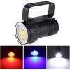 Diving Flashlight Dive Torch, Outdoor Watertight LED Diving Flashlight, Rechargeable Power Scuba Dive Light Professional Red, Blue, and White Light Torch for Underwater Photography view 3