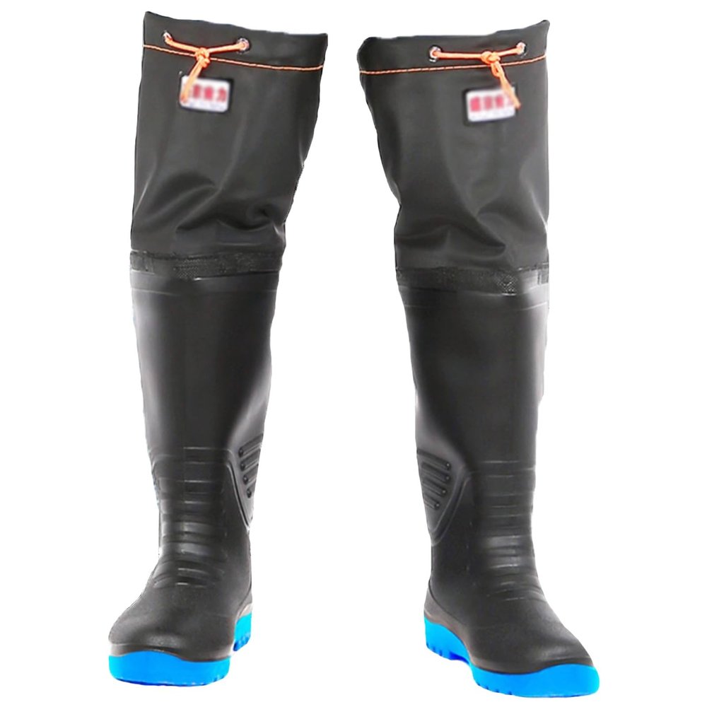 BcoMfy Warm Fishing Hunting Waders 60cm High Knee High Wading Boots Suitable For Food Processing/farming (Color : Black60cm, Size : 10.5)