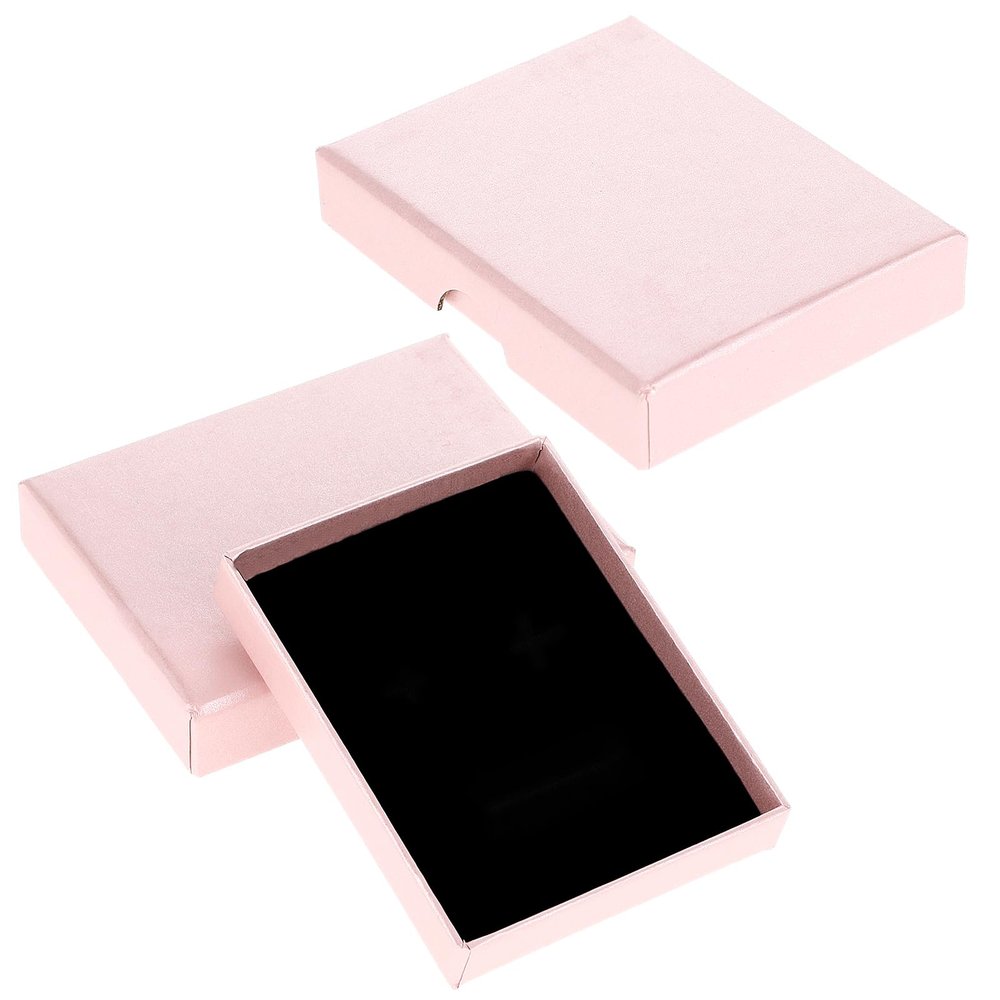 2 Pack Small Jewelry Gift Box, Cardboard Jewellery Box with Lids Pendent Storage Case Necklace Bracelet Earring Cardboard Organizer Square Jewelry Gift Boxes for Necklaces Bracelets Earrings(Pink)