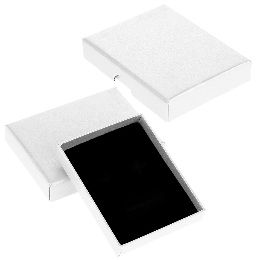 2 Pack Small Jewelry Gift Box, Cardboard Jewellery Box with Lids Pendent Storage Case Necklace Bracelet Earring Cardboard Organizer Square Jewelry Gift Boxes for Necklaces Bracelets Earrings(White)