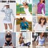 GGOV Golf Shirts for Woman UPF 50+ Sun Protection Quick Dry Lightweight Long Sleeve Polo Shirts for Woman Rash Guard White Flower view 2