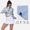 GGOV Golf Shirts for Woman UPF 50+ Sun Protection Quick Dry Lightweight Long Sleeve Polo Shirts for Woman Rash Guard White Flower view 4