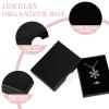 2 Pcs Small Jewelry Gift Box Fancy Necklace Bracelet Earring Drawer Organizer Box Kraft Empty Jewellery Boxes Cardboard Gift Boxes with Lids Portable Square Pendant Storage Case for Birthday Wedding view 4