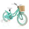 HONEY JOY Kids Bike, 16 Inch Retro Toddler Bikes w/Training Wheels, Handbrake & Coaster Brake, Steel Frame, Fully Enclosed Chain, Adjustable Handlebar & Seat, Kids Bicycle for Girls Boys Age 3-8 view 1