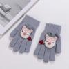 Childrens Colorful Mittens Toddler Soft Fleece Cartoon Deer Gloves 4 to 9YKids Boys Girls Winter Warm Knit Mittens (Pink, One Size) view 2