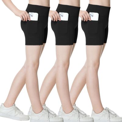B&GCozy 3 Pack Girls Volleyball Shorts with Pockets X-Small