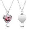 Cardinal Birds Floral Urn Necklace for Ashes Personalized Cremation Jewelry Pet Heart Pendant for Men Women view 2