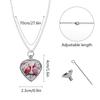 Cardinal Birds Floral Urn Necklace for Ashes Personalized Cremation Jewelry Pet Heart Pendant for Men Women view 3