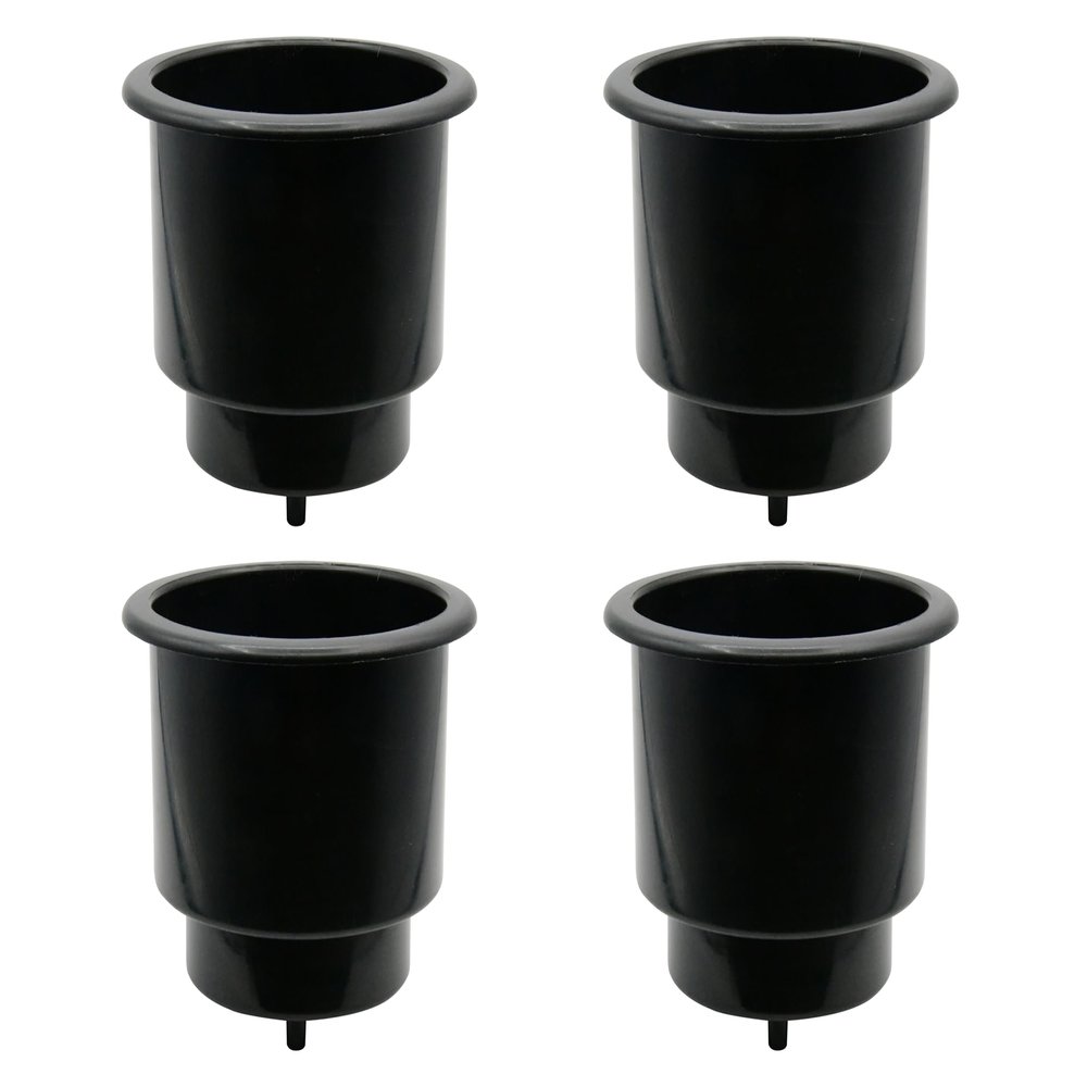 Vinland Marine Boat Cup Holder Insert w/Drain Pack of 4, Pontoon Cup Holder Insert, Flush Mount Cup Holder, Drink Holders Boat, Jon Boat Cup Holder, Boat cupholders, Boat seat Cup Holder