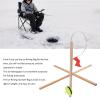 Pilipane Portable Ice Fishing Flags, Set of 3 Mini Tip Up Flags with for Long-Lasting Pine Construction for Winter Anglers view 2