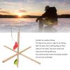 Pilipane Portable Ice Fishing Flags, Set of 3 Mini Tip Up Flags with for Long-Lasting Pine Construction for Winter Anglers view 3