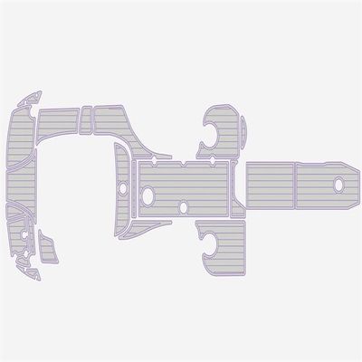 2005 CROWLINE 275CR Cockpit & Swim Platform 1/4 6mm eva Faux Teak Deck Surfing Boat Fishing Boat Motorcycle Hurts crapet Non-Slip mat Floor (Grey Over Purple)