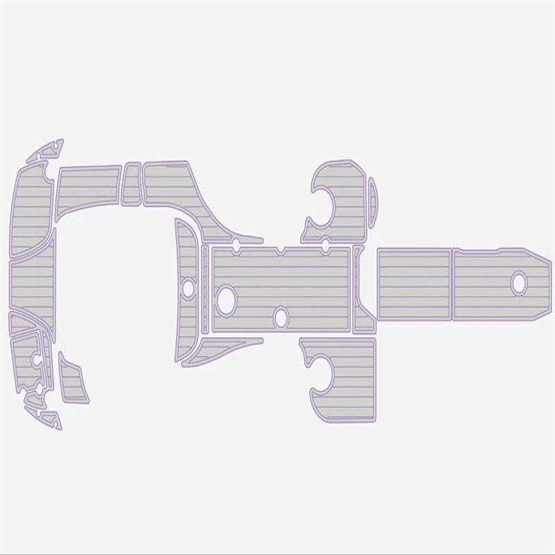 2005 CROWLINE 275CR Cockpit & Swim Platform 1/4 6mm eva Faux Teak Deck Surfing Boat Fishing Boat Motorcycle Hurts crapet Non-Slip mat Floor (Grey Over Purple)